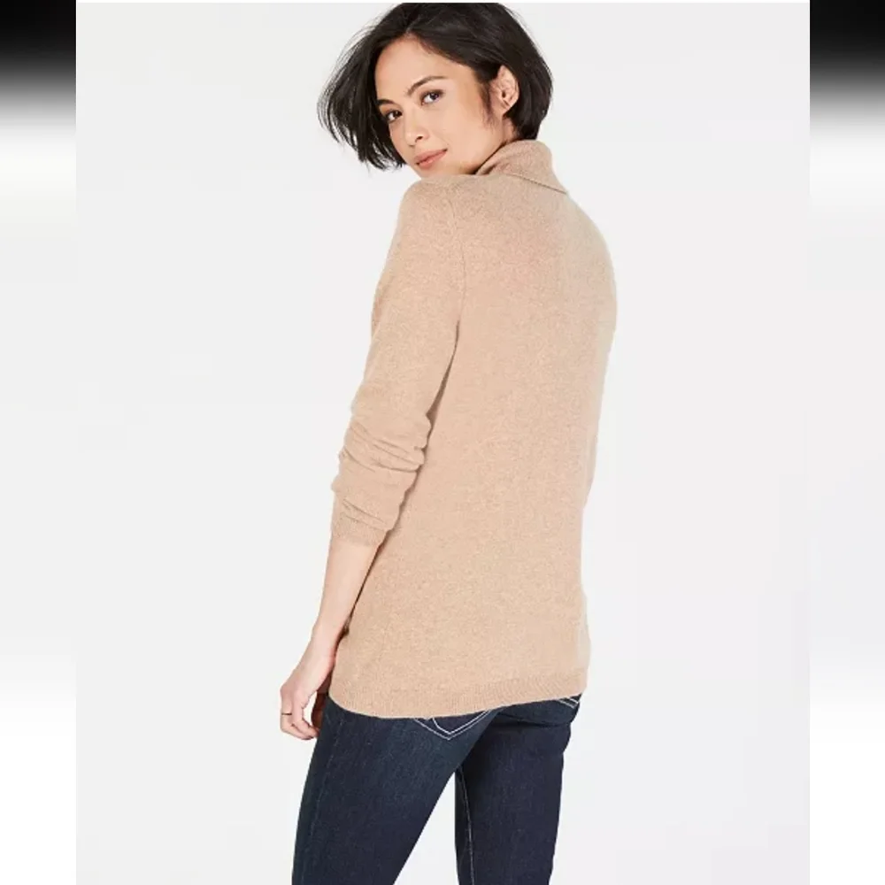 Charter Club Camel 100% Cashmere Turtleneck Sweater, XL - Picture 1 of 8